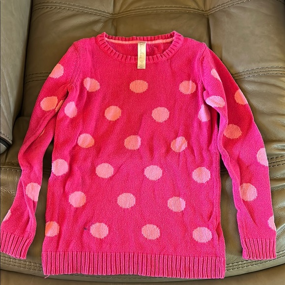 Cherokee Other - Cherokee Pink Knit Sweater with Polka Dots